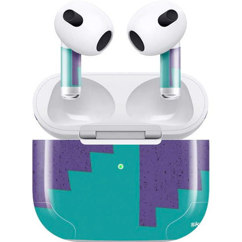 Purple Turquoise Zig Zag Apple AirPods (3rd Gen 2021) Skin