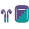 Purple Turquoise Zig Zag Apple AirPods Skin