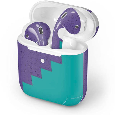 Purple Turquoise Zig Zag Apple AirPods Skin