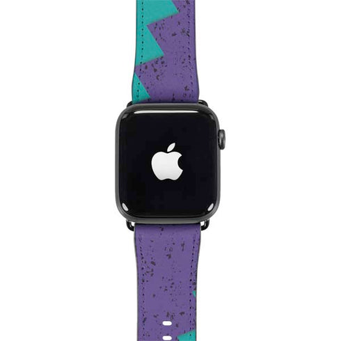 Purple Turquoise Zig Zag Apple Watch Band 42-44mm