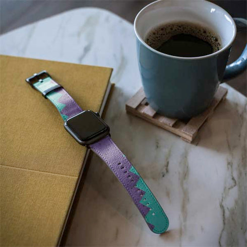Purple Turquoise Zig Zag Apple Watch Band 42-44mm
