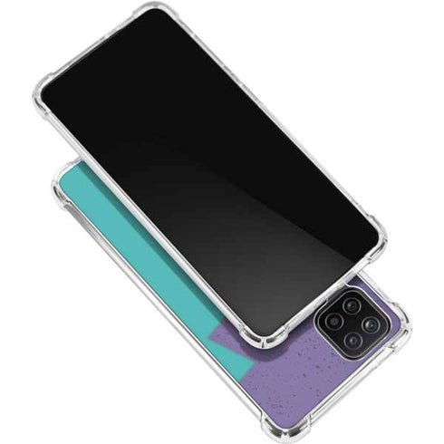 Purple Turquoise Zig Zag Galaxy A12 Clear Case