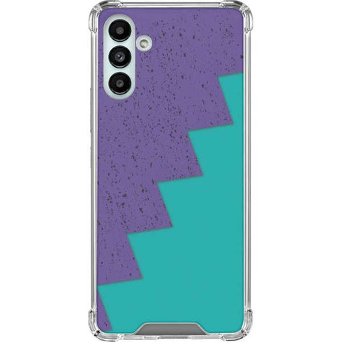 Purple Turquoise Zig Zag Galaxy A13 5G Clear Case