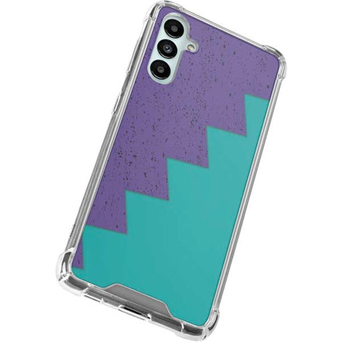 Purple Turquoise Zig Zag Galaxy A14 5G Clear Case