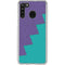 Purple Turquoise Zig Zag Galaxy A21 Clear Case