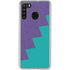 Purple Turquoise Zig Zag Galaxy A21 Clear Case