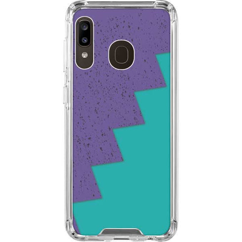 Purple Turquoise Zig Zag Galaxy A30 Clear Case