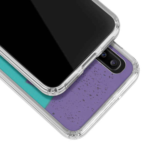 Purple Turquoise Zig Zag Galaxy A30 Clear Case