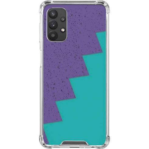 Purple Turquoise Zig Zag Galaxy A32 5G Clear Case