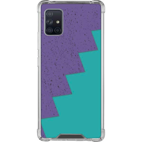 Purple Turquoise Zig Zag Galaxy A51 5G Clear Case