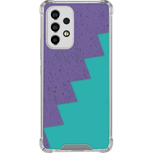 Purple Turquoise Zig Zag Galaxy A53 5G Clear Case