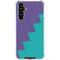 Purple Turquoise Zig Zag Galaxy A54 5G Clear Case