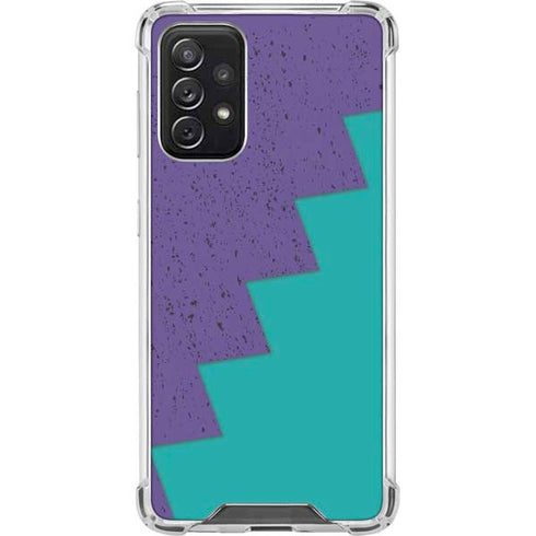 Purple Turquoise Zig Zag Galaxy A72 5G Clear Case