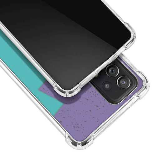 Purple Turquoise Zig Zag Galaxy A72 5G Clear Case