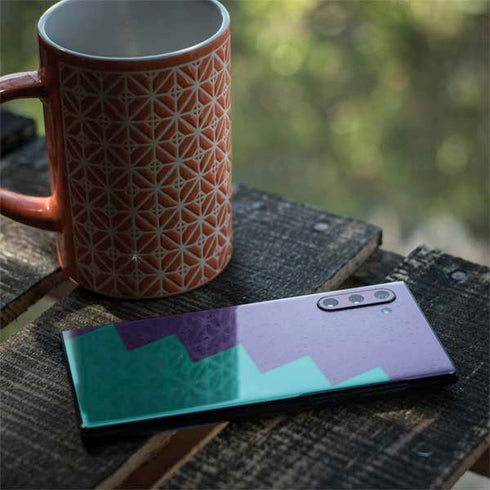 Purple Turquoise Zig Zag Galaxy Note 10 Skin