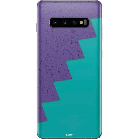 Purple Turquoise Zig Zag Galaxy S10 Plus Skin