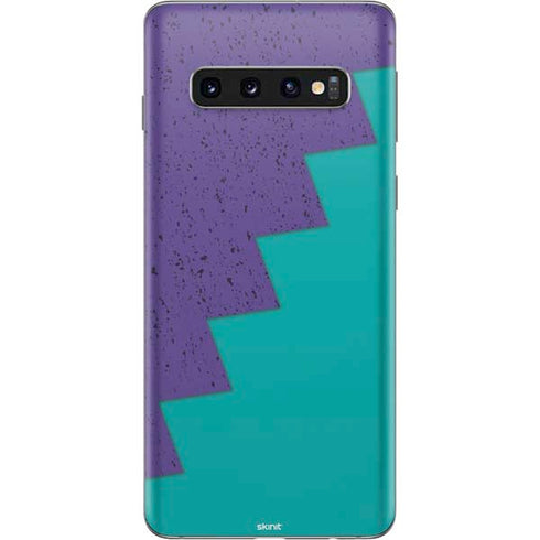 Purple Turquoise Zig Zag Galaxy S10 Skin