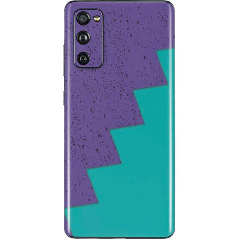Purple Turquoise Zig Zag Galaxy S20 Fan Edition Skin