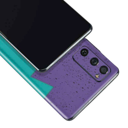 Purple Turquoise Zig Zag Galaxy S20 Fan Edition Skin