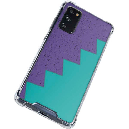 Purple Turquoise Zig Zag Galaxy S20 FE Clear Case