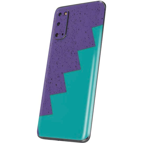 Purple Turquoise Zig Zag Galaxy S20 Skin