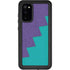 Purple Turquoise Zig Zag Galaxy S20 Waterproof Case