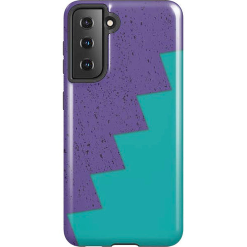 Purple Turquoise Zig Zag Galaxy S21 5G Pro Case