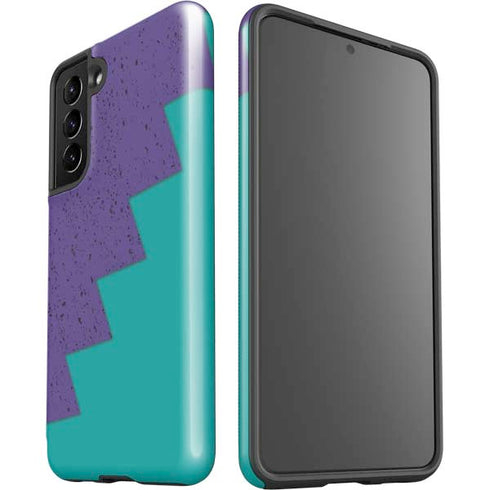 Purple Turquoise Zig Zag Galaxy S21 5G Pro Case