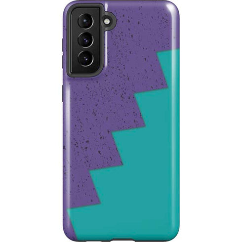 Purple Turquoise Zig Zag Galaxy S21 FE Pro Case