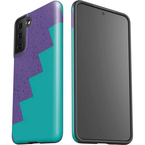 Purple Turquoise Zig Zag Galaxy S21 FE Pro Case