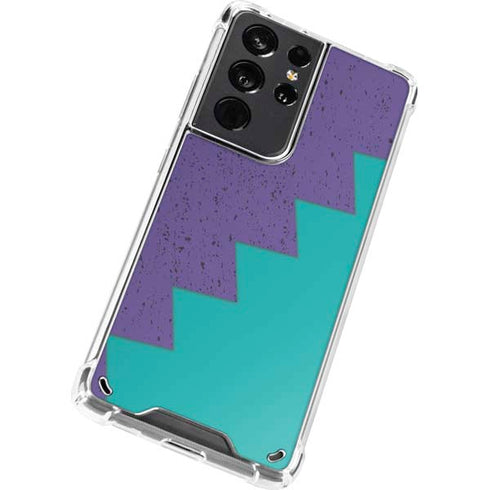 Purple Turquoise Zig Zag Galaxy S21 Ultra 5G Clear Case