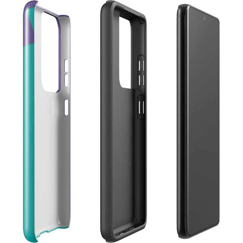 Purple Turquoise Zig Zag Galaxy S21 Ultra 5G Pro Case