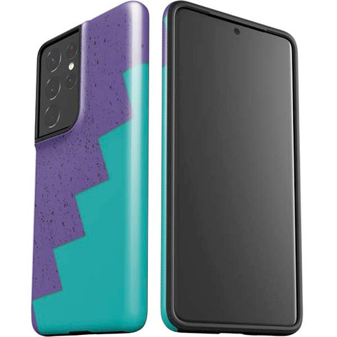Purple Turquoise Zig Zag Galaxy S21 Ultra 5G Pro Case