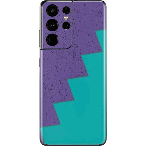 Purple Turquoise Zig Zag Galaxy S21 Ultra 5G Skin