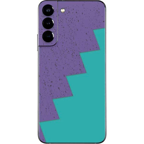 Purple Turquoise Zig Zag Galaxy S22 Plus Skin