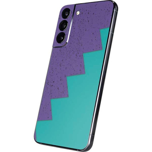 Purple Turquoise Zig Zag Galaxy S22 Plus Skin