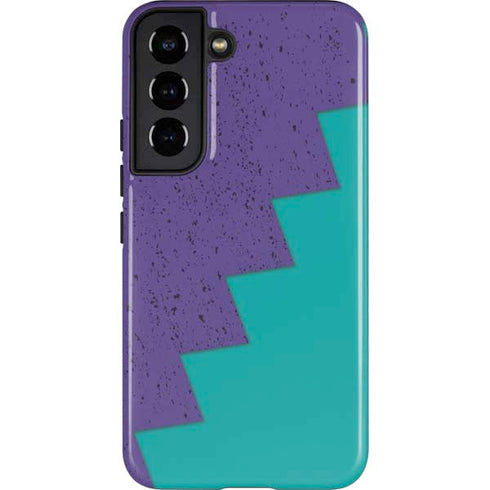 Purple Turquoise Zig Zag Galaxy S22 Pro Case