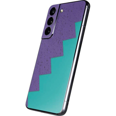 Purple Turquoise Zig Zag Galaxy S22 Skin