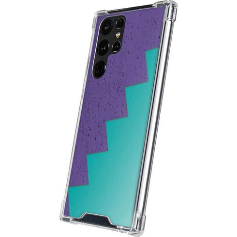 Purple Turquoise Zig Zag Galaxy S22 Ultra Clear Case