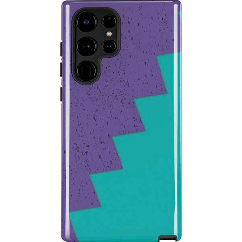Purple Turquoise Zig Zag Galaxy S22 Ultra Pro Case