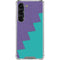 Purple Turquoise Zig Zag Galaxy S23 Clear Case
