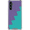 Purple Turquoise Zig Zag Galaxy S23 FE Clear Case