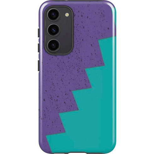 Purple Turquoise Zig Zag Galaxy S23 Plus Pro Case