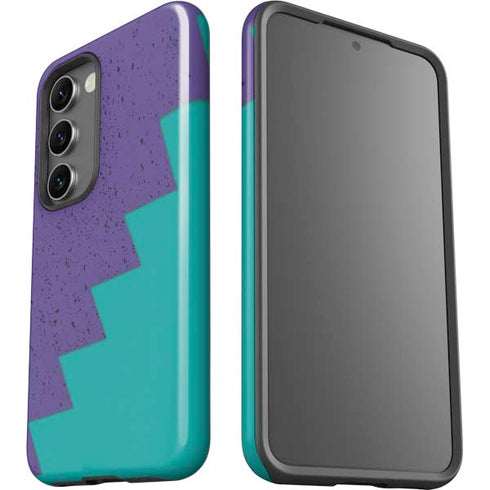 Purple Turquoise Zig Zag Galaxy S23 Plus Pro Case