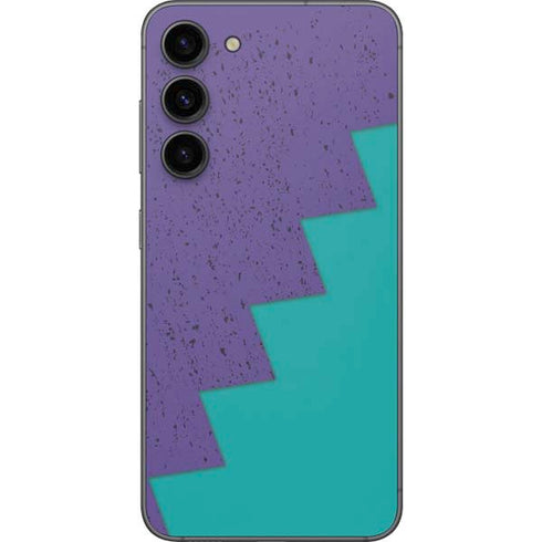 Purple Turquoise Zig Zag Galaxy S23 Plus Skin