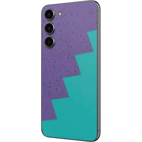 Purple Turquoise Zig Zag Galaxy S23 Plus Skin
