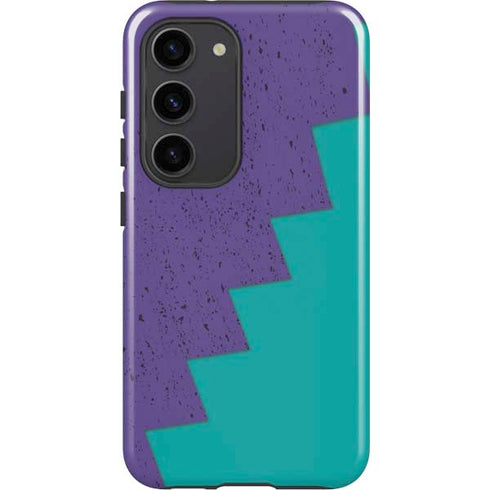 Purple Turquoise Zig Zag Galaxy S23 Pro Case