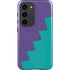 Purple Turquoise Zig Zag Galaxy S23 Pro Case