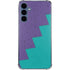 Purple Turquoise Zig Zag Galaxy S24 Clear Case