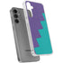 Purple Turquoise Zig Zag Galaxy S24 Plus Clear Case